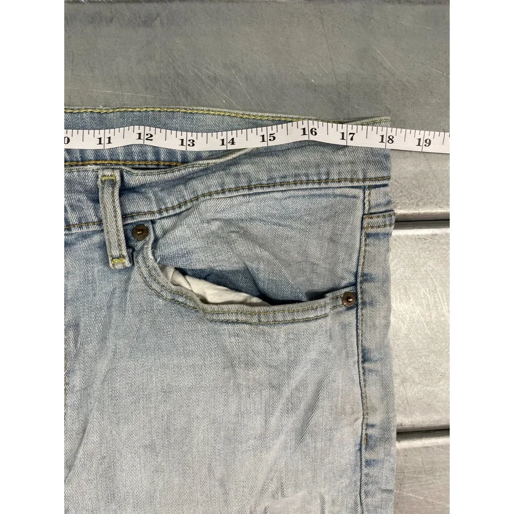 Levis 514 Slim Straight Jeans Mens 36x32 Blue Light Wash‎ Denim